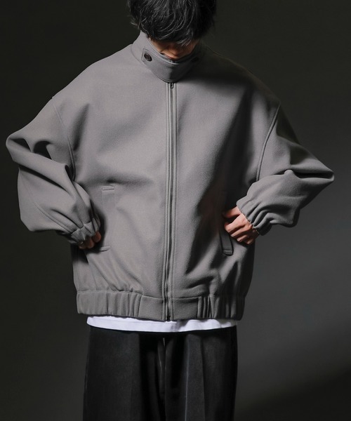 ADMIX/ATELIER SAB MEN(アドミックスアトリエサブメン)の「テックメルトン / オーバーサイズ ジップアップ ステンカラーブルゾン(ブルゾン・メンズ・ダークグレー/ライトグレー/ブラック・L/M)」の15枚目の写真