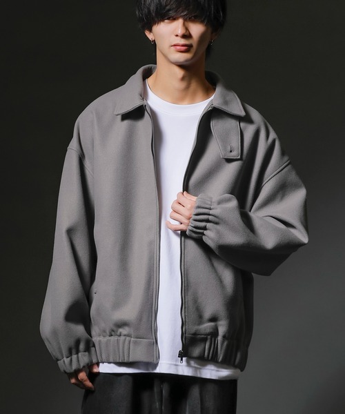 ADMIX/ATELIER SAB MEN(アドミックスアトリエサブメン)の「テックメルトン / オーバーサイズ ジップアップ ステンカラーブルゾン(ブルゾン・メンズ・ダークグレー/ライトグレー/ブラック・L/M)」の13枚目の写真