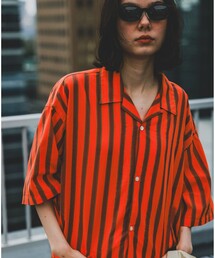 BEAMS（ビームス）の「BEAMS / ストライプ オープンカラー シャツ（シャツ/ブラウス）」