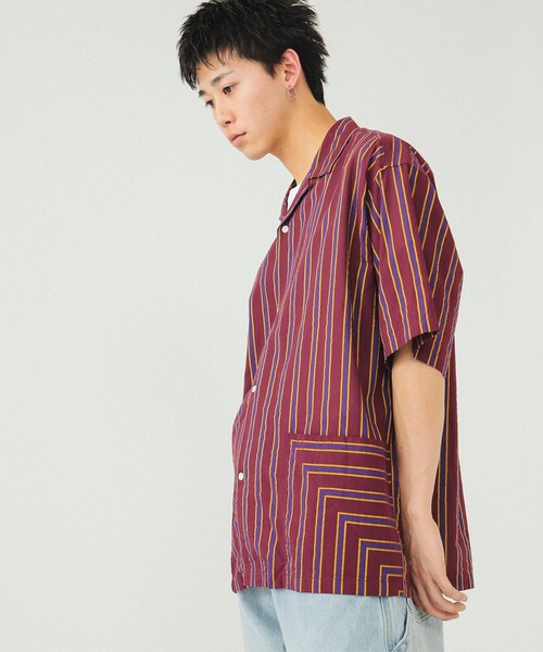 BEAMS（ビームス）の「BEAMS / ストライプ オープンカラー