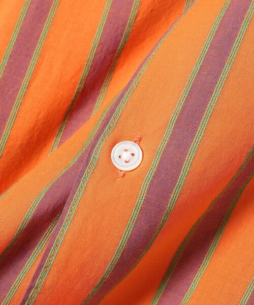 BEAMS（ビームス）の「BEAMS / ストライプ オープンカラー シャツ