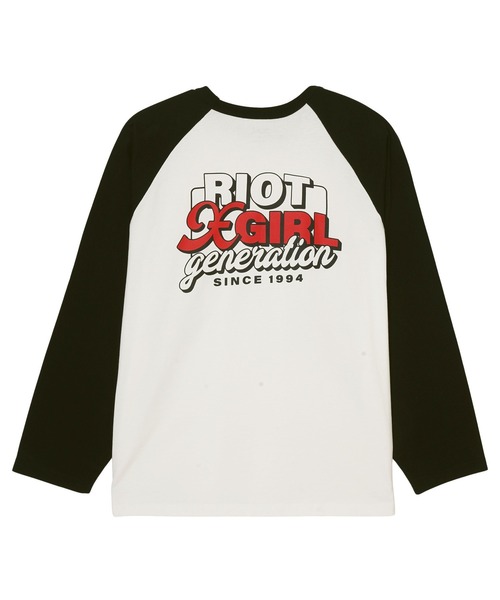 X-girl(エックスガール)の「DOUBLE LOGO B/B BIG TEE(Tシャツ/カットソー・レディース・ホワイト/ピンク/ブラック・M/S)」の2枚目の写真