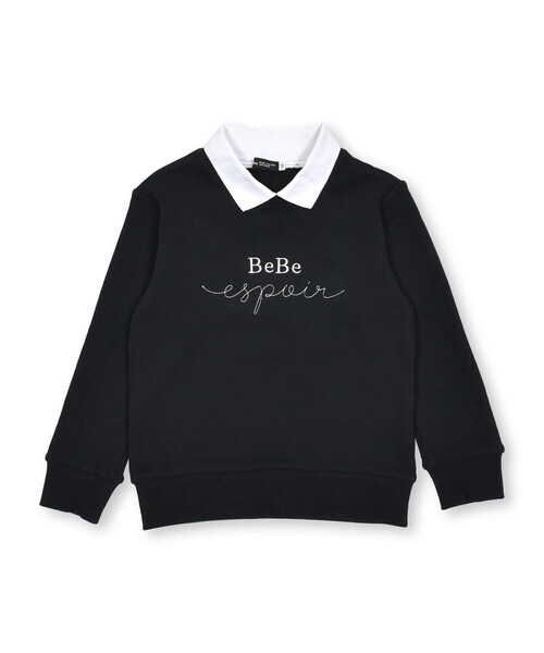 BeBe(ベベ)の「ロゴ刺しゅう襟付きトレーナー(100~150cm)(スウェット・キッズ・ブラック/ベージュ・150cm/120cm/140cm/130cm/100cm/110cm)」の10枚目の写真