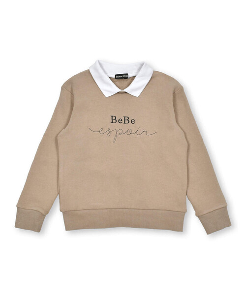 BeBe(ベベ)の「ロゴ刺しゅう襟付きトレーナー(100~150cm)(スウェット・キッズ・ブラック/ベージュ・150cm/120cm/140cm/130cm/100cm/110cm)」の16枚目の写真