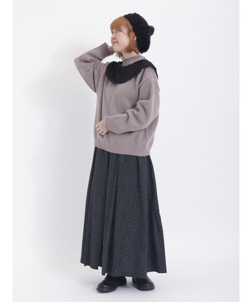 Samansa Mos2（サマンサ モスモス）の「柄アソート前後2WAYギャザースカート（スカート・レディース・ベージュ/ミント/ブラック/ピンク・F）」の12枚目の写真