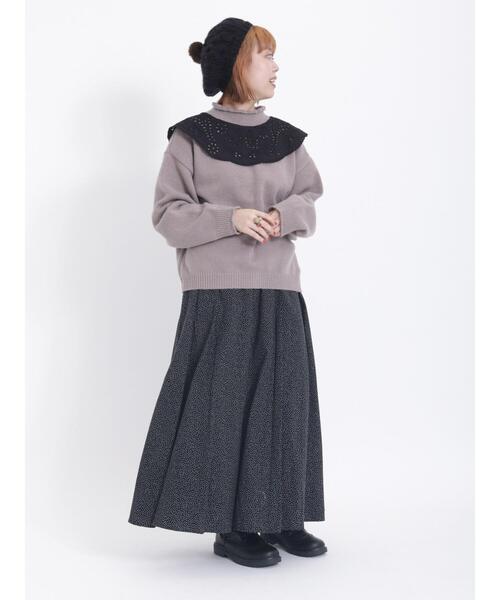 Samansa Mos2（サマンサ モスモス）の「柄アソート前後2WAYギャザースカート（スカート・レディース・ベージュ/ミント/ブラック/ピンク・F）」の14枚目の写真