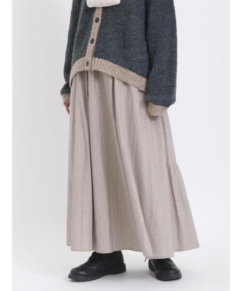 Samansa Mos2（サマンサ モスモス）の「柄アソート前後2WAYギャザースカート（スカート・レディース・ベージュ/ミント/ブラック/ピンク・F）」の17枚目の写真