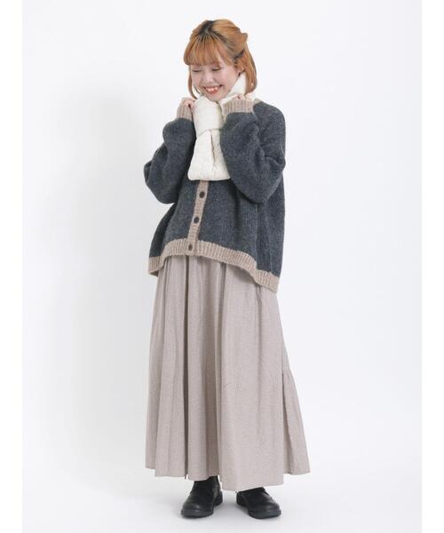 Samansa Mos2（サマンサ モスモス）の「柄アソート前後2WAYギャザースカート（スカート・レディース・ベージュ/ミント/ブラック/ピンク・F）」の19枚目の写真