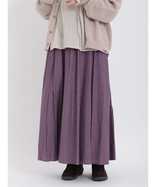 Samansa Mos2（サマンサ モスモス）の「柄アソート前後2WAYギャザースカート（スカート・レディース・ベージュ/ミント/ブラック/ピンク・F）」の21枚目の写真