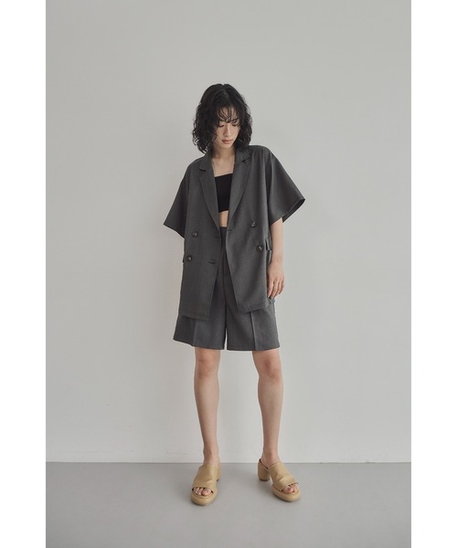 abor o-t-l（アボアオーティーエル）の「ヘザーツイルハーフパンツ（その他パンツ・レディース・アイボリー/チャコールグレー・FREE）」の12枚目の写真
