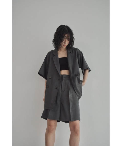 abor o-t-l（アボアオーティーエル）の「ヘザーツイルハーフパンツ（その他パンツ・レディース・アイボリー/チャコールグレー・FREE）」の9枚目の写真