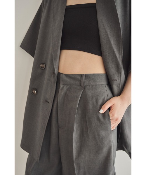 abor o-t-l（アボアオーティーエル）の「ヘザーツイルハーフパンツ（その他パンツ・レディース・アイボリー/チャコールグレー・FREE）」の15枚目の写真