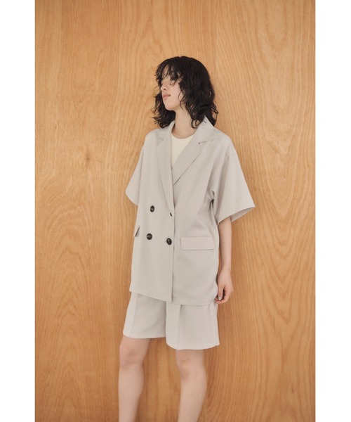 abor o-t-l（アボアオーティーエル）の「ヘザーツイルハーフパンツ（その他パンツ・レディース・アイボリー/チャコールグレー・FREE）」の3枚目の写真