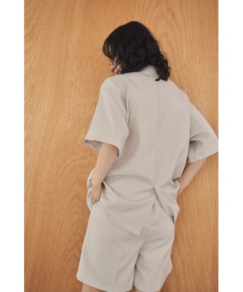 abor o-t-l（アボアオーティーエル）の「ヘザーツイルハーフパンツ（その他パンツ・レディース・アイボリー/チャコールグレー・FREE）」の4枚目の写真