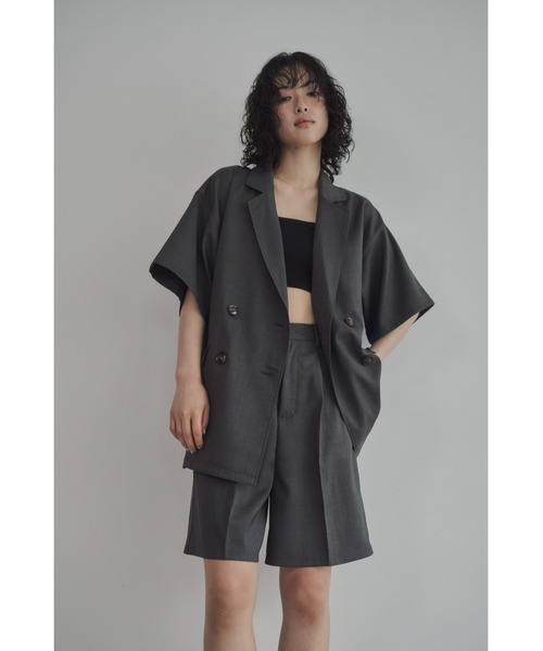 abor o-t-l（アボアオーティーエル）の「ヘザーツイルハーフパンツ（その他パンツ・レディース・アイボリー/チャコールグレー・FREE）」の7枚目の写真