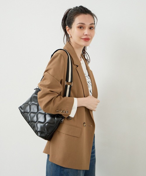 BAYFLOW（ベイフロー）の「キルティングショルダーバッグ（ショルダーバッグ・レディース・シルバー/ブラック/アイボリー・FREE）」の10枚目の写真