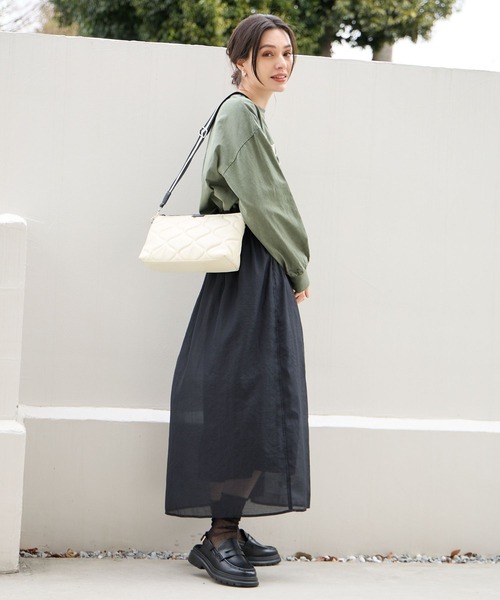 BAYFLOW（ベイフロー）の「キルティングショルダーバッグ（ショルダーバッグ・レディース・シルバー/ブラック/アイボリー・FREE）」の16枚目の写真