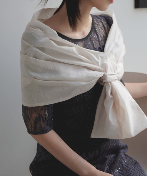 kaene（カエン）の「3wayボレロ（カーディガン/ボレロ・レディース・ブラック/オフホワイト・FREE）」の7枚目の写真