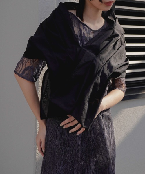 kaene（カエン）の「3wayボレロ（カーディガン/ボレロ・レディース・ブラック/オフホワイト・FREE）」の15枚目の写真