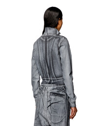 Diesel D-Emy-S ジップアップデニムジャケット jentlouis DIESEL（ディーゼル）の「レディース スウェット デニム D-EMY-S