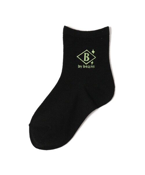 B:MING by BEAMS（ビーミングバイビームス）の「B:MING by BEAMS / ワンポイント ソックス（ソックス/靴下・キッズ・ブラック/ライトブルー/イエロー/ベージュ/ホワイト・S 13-15cm/L 19-21cm/M 16-18cm）」の2枚目の写真