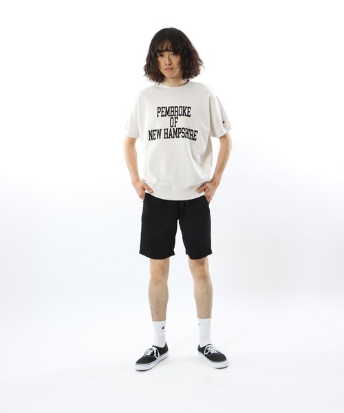 Champion(チャンピオン)の「【Champion/チャンピオン】メンズ ベーシック ショートスリーブクルーネックスウェットシャツ(スウェット・メンズ・ライトグリーン/ネイビー/オフホワイト/グレー・SMALL/MEDIUM/LARGE/X-LARGE)」の9枚目の写真
