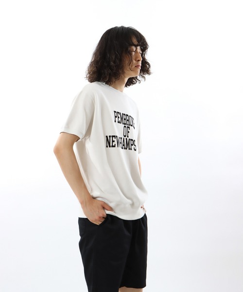 Champion(チャンピオン)の「【Champion/チャンピオン】メンズ ベーシック ショートスリーブクルーネックスウェットシャツ(スウェット・メンズ・ライトグリーン/ネイビー/オフホワイト/グレー・SMALL/MEDIUM/LARGE/X-LARGE)」の8枚目の写真