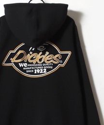Dickies/ディッキーズ 別注 オーバーサイズ 裏起毛 ロゴ バックプリント ワンポイント刺繍 スウェット ジップアップパーカー/長袖 トップス フルジップパーカー/レディース メンズ