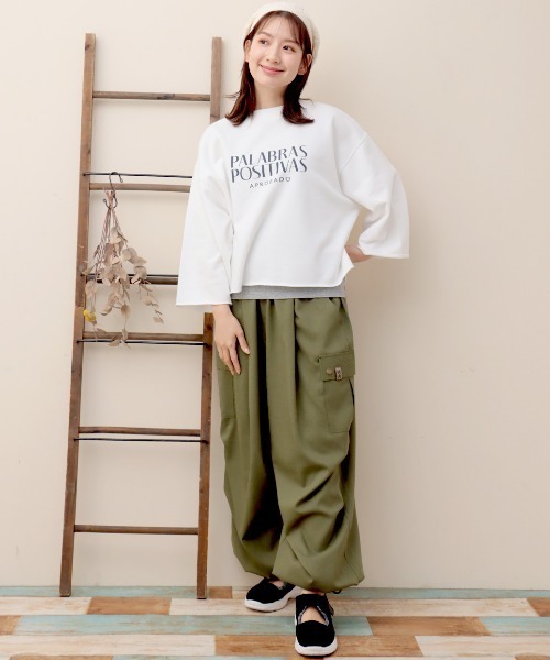 チチカカ(チチカカ)の「ロゴスウェットプルオーバー【大きいサイズ】(Tシャツ/カットソー・レディース・チャコールグレー/ライトグレー/ホワイト・3L)」の18枚目の写真
