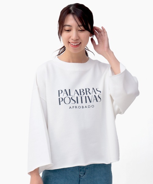チチカカ(チチカカ)の「ロゴスウェットプルオーバー【大きいサイズ】(Tシャツ/カットソー・レディース・チャコールグレー/ライトグレー/ホワイト・3L)」の21枚目の写真