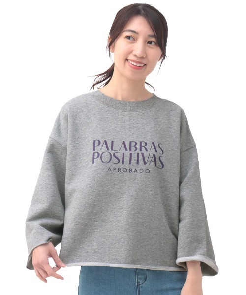チチカカ(チチカカ)の「ロゴスウェットプルオーバー【大きいサイズ】(Tシャツ/カットソー・レディース・チャコールグレー/ライトグレー/ホワイト・3L)」の12枚目の写真