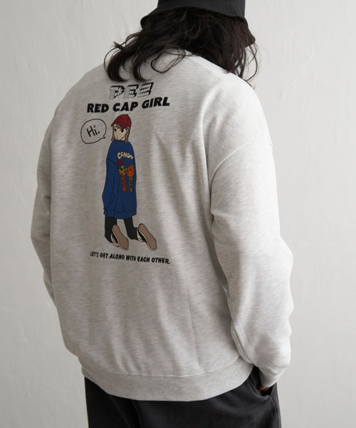 Red Cap Girl(レッドキャプガール)の「PEZ×Red Cap Girl コラボクルーネック(スウェット・メンズ・オフホワイト/ネイビー/ダークグレー/ライトグレー・L/M)」の2枚目の写真