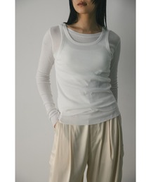 STYLEMIXER | 2ピースシアーレイヤードトップ(Tシャツ/カットソー)