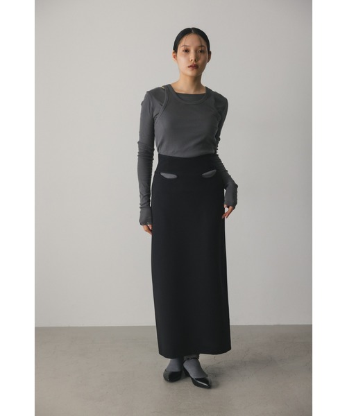 STYLEMIXER（スタイルミキサー）の「2ピースシアーレイヤードトップ（Tシャツ/カットソー・レディース・ライトベージュ/サックスブルー/ホワイト/チャコールグレー・FREE）」の9枚目の写真