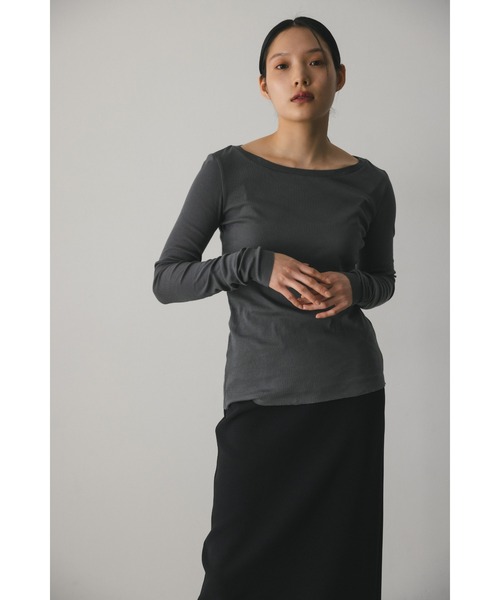 STYLEMIXER（スタイルミキサー）の「2ピースシアーレイヤードトップ（Tシャツ/カットソー・レディース・ライトベージュ/サックスブルー/ホワイト/チャコールグレー・FREE）」の17枚目の写真