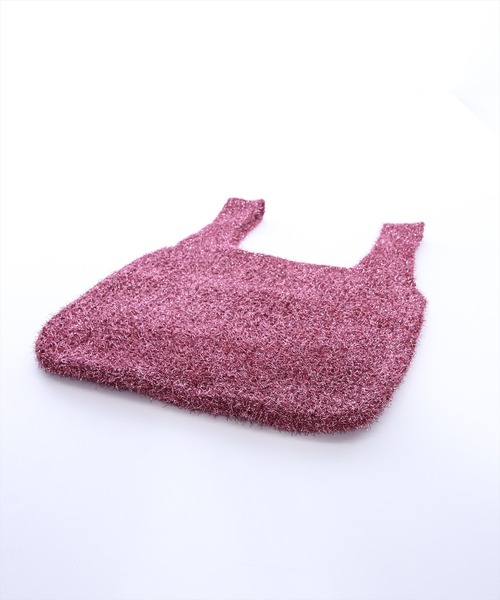 clear（クリア）の「ラメニットトートバッグ（トートバッグ・レディース・マルチ/ピンク/インディゴ×シルバー・F）」の8枚目の写真