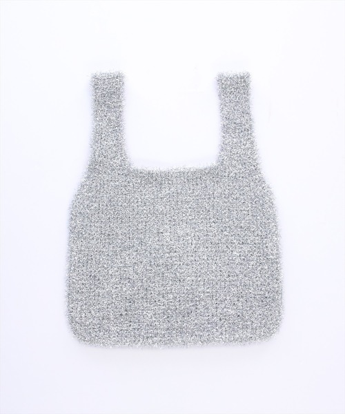 clear（クリア）の「ラメニットトートバッグ（トートバッグ・レディース・マルチ/ピンク/インディゴ×シルバー・F）」の13枚目の写真