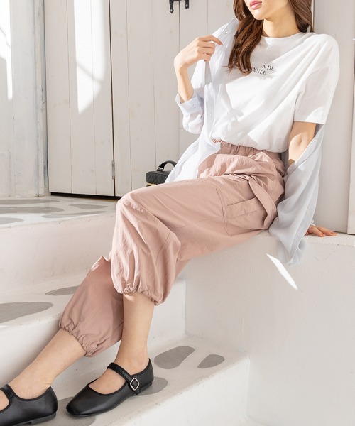 Honeys（ハニーズ）の「カーゴパンツ（カーゴパンツ・レディース・ホワイト/ピンク/ベージュ/ブラック/カーキ/チャコールグレー/サックスブルー/ミント・SS/S/M/L/LL）」の8枚目の写真