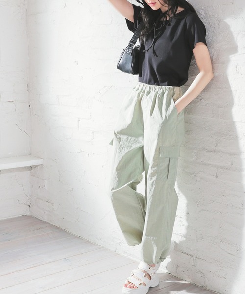 Honeys（ハニーズ）の「カーゴパンツ（カーゴパンツ・レディース・ホワイト/ピンク/ベージュ/ブラック/カーキ/チャコールグレー/サックスブルー/ミント・SS/S/M/L/LL）」の6枚目の写真