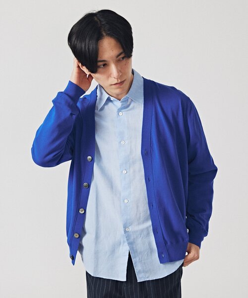 EDIFICE（エディフィス）の「16ゲージ アイスコットン Vネック カーディガン（カーディガン/ボレロ・メンズ・ブラック/ベージュ系その他/グリーン/ブルー系その他/レッド・MEDIUM/LARGE）」の16枚目の写真