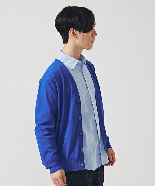 EDIFICE（エディフィス）の「16ゲージ アイスコットン Vネック カーディガン（カーディガン/ボレロ・メンズ・ブラック/ベージュ系その他/グリーン/ブルー系その他/レッド・MEDIUM/LARGE）」の17枚目の写真