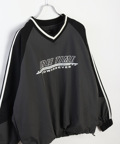 WESTSEA（ウエストシー）の「Vネック ラグラン切替 ナイロンプルオーバー　/ブロークコア（ナイロンジャケット・メンズ・チャコール/ネイビー/サックスブルー/オフホワイト・M/L）」の6枚目の写真