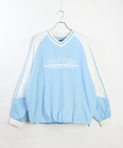 WESTSEA（ウエストシー）の「Vネック ラグラン切替 ナイロンプルオーバー　/ブロークコア（ナイロンジャケット・メンズ・チャコール/ネイビー/サックスブルー/オフホワイト・M/L）」の16枚目の写真