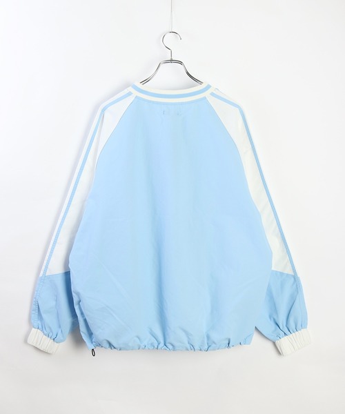 WESTSEA（ウエストシー）の「Vネック ラグラン切替 ナイロンプルオーバー　/ブロークコア（ナイロンジャケット・メンズ・チャコール/ネイビー/サックスブルー/オフホワイト・M/L）」の14枚目の写真