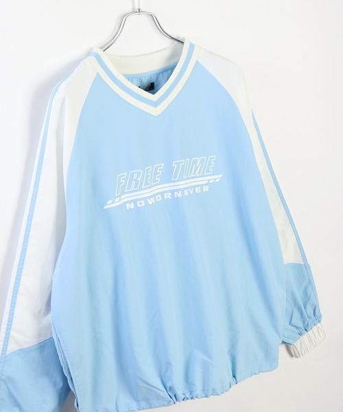 WESTSEA（ウエストシー）の「Vネック ラグラン切替 ナイロンプルオーバー　/ブロークコア（ナイロンジャケット・メンズ・チャコール/ネイビー/サックスブルー/オフホワイト・M/L）」の15枚目の写真