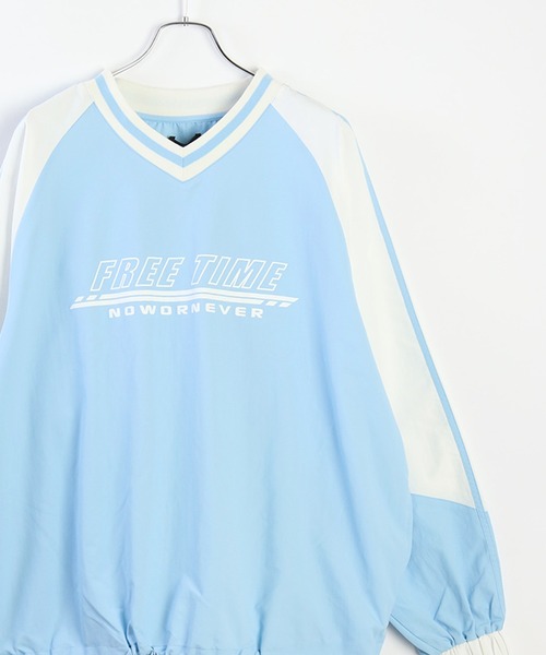 WESTSEA（ウエストシー）の「Vネック ラグラン切替 ナイロンプルオーバー　/ブロークコア（ナイロンジャケット・メンズ・チャコール/ネイビー/サックスブルー/オフホワイト・M/L）」の12枚目の写真