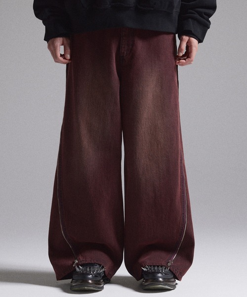 GRANCY】ZipDesign Buggy DenimPants / ジップデザイン バギーデニム
