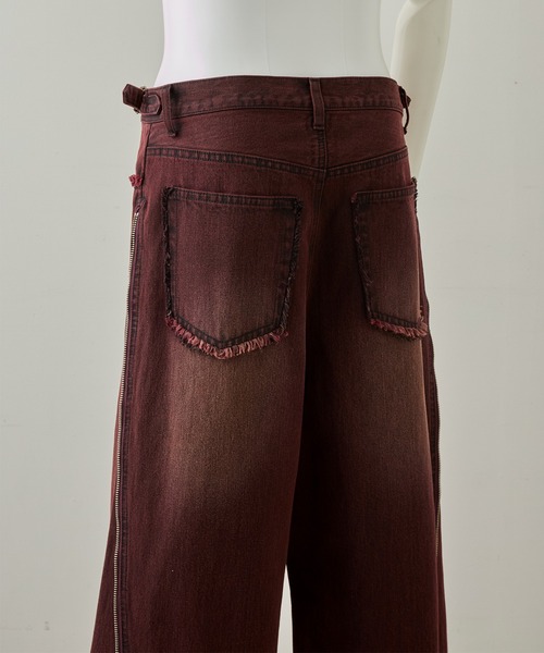 GRANCY】ZipDesign Buggy DenimPants / ジップデザイン バギーデニム