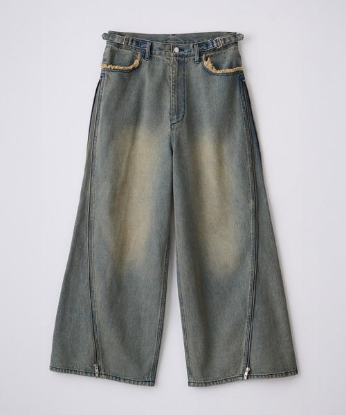 GRANCY】ZipDesign Buggy DenimPants / ジップデザイン バギーデニム