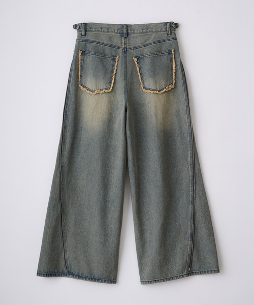 GRANCY】ZipDesign Buggy DenimPants / ジップデザイン バギーデニム